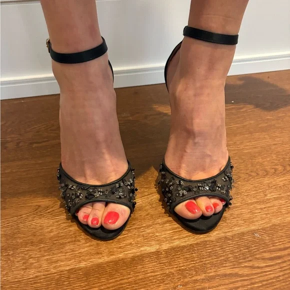 FINAL SALE - Jimmy choo glittery sandals - Picture 2 of 8